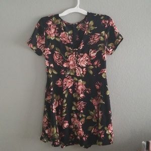 Black floral dress